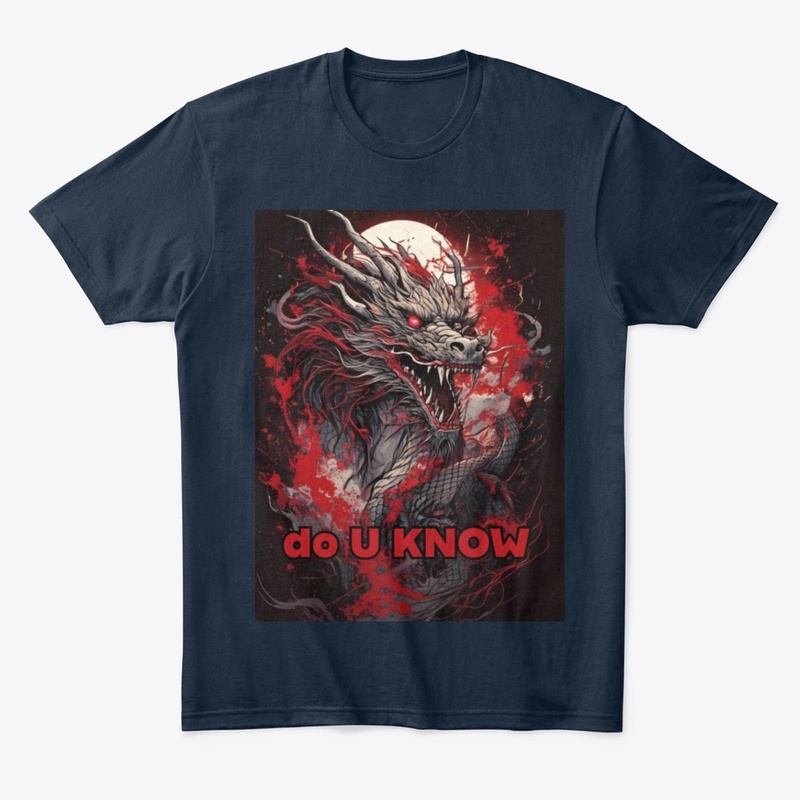 T Shirt Japanese Dragon, Do U Know