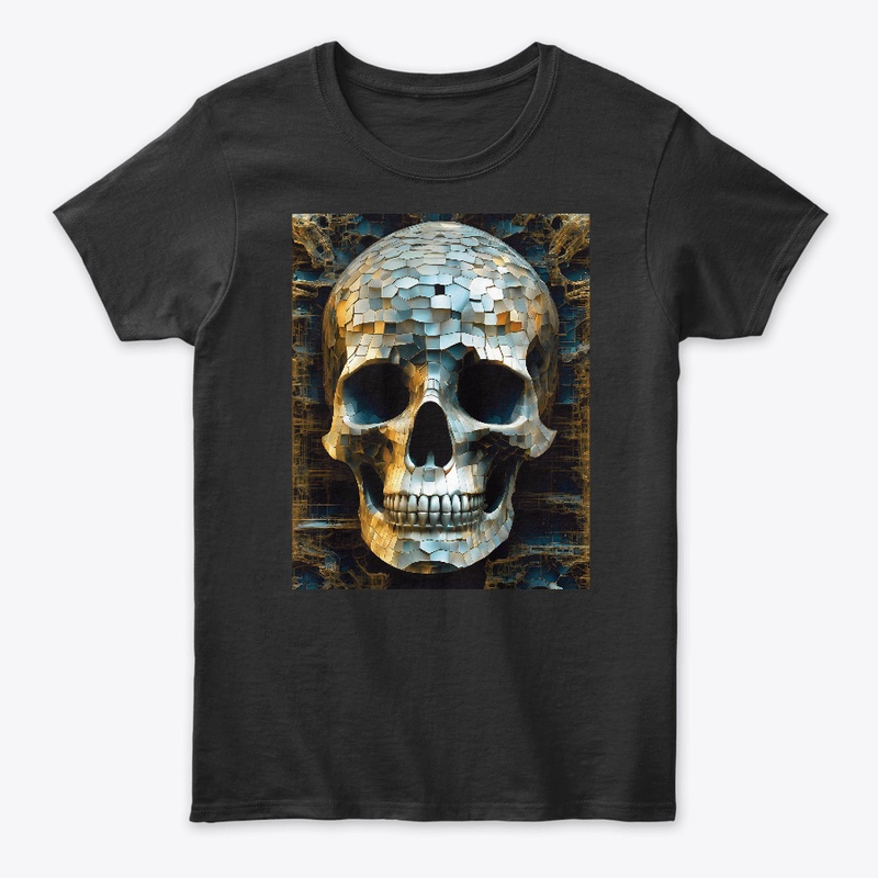 Cast and Hammered Metal Skull Tee