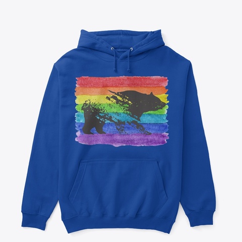 Rainbow Bear Royal T-Shirt Front