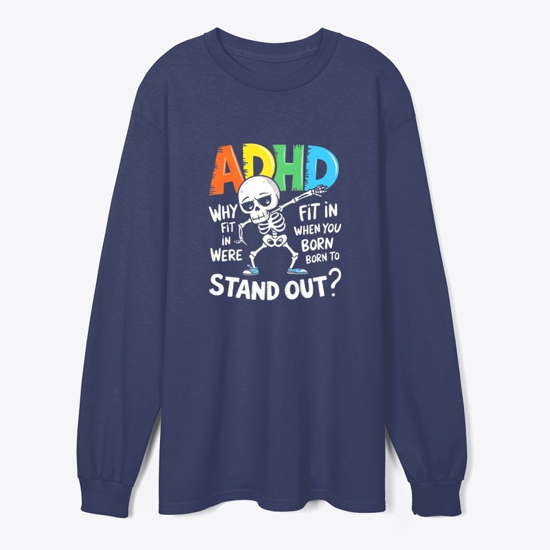 "ADHD Skeleton Dabbing Print"