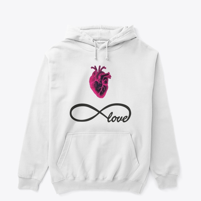 Love infinity white hoodie