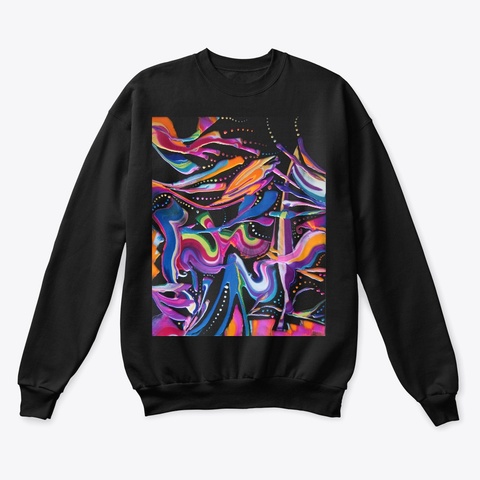 9380 Graphic Design Black T-Shirt Front