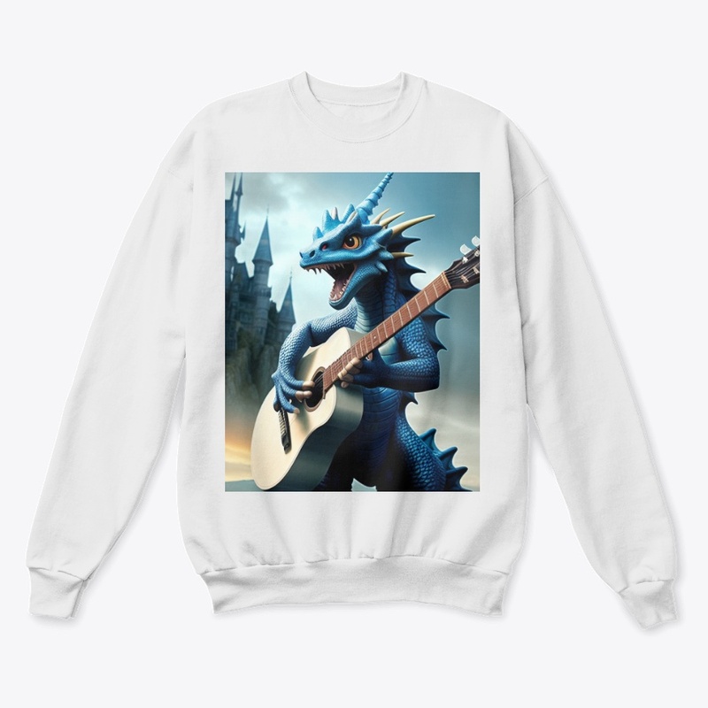 Dragon Jamming on Guitar