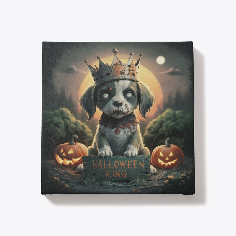 Royal Halloween Dog Canvas Gift