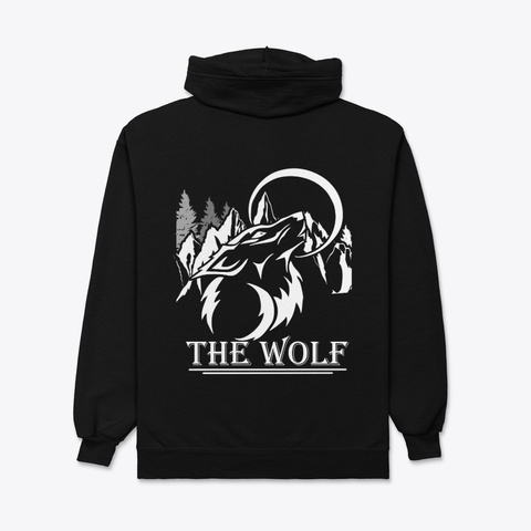 The Wolf Black T-Shirt Back