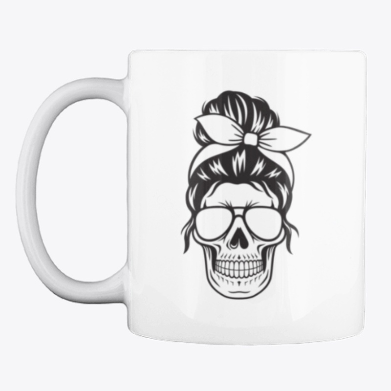 Skull messy bun accessories 