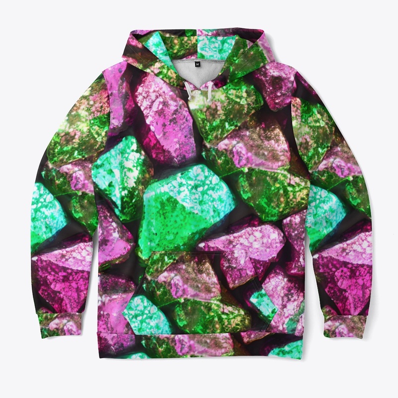 Sparkly Pink and Green Rocks 