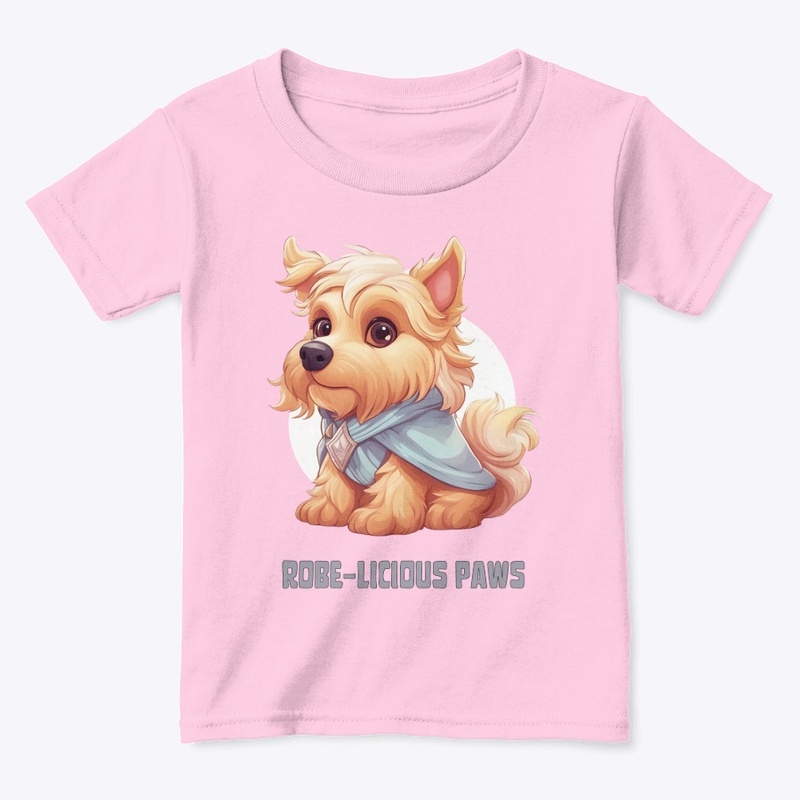 Cute Furry Dog Wearing Robe