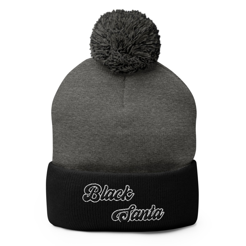 Blacksanta pom pom hat 