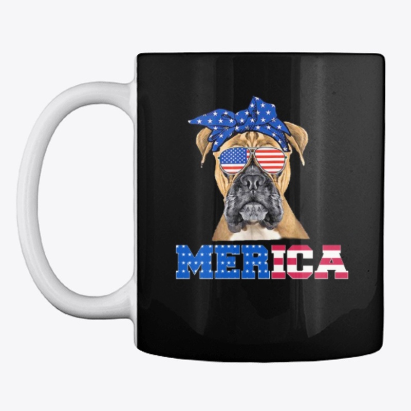 American Flag Boxer T-shirt