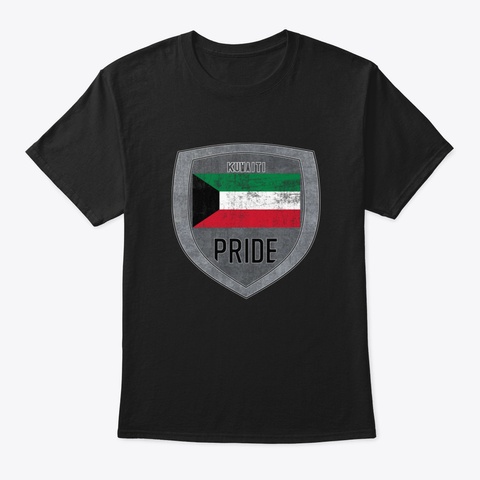 Kuwait   Kuwaiti Pride Black T-Shirt Front