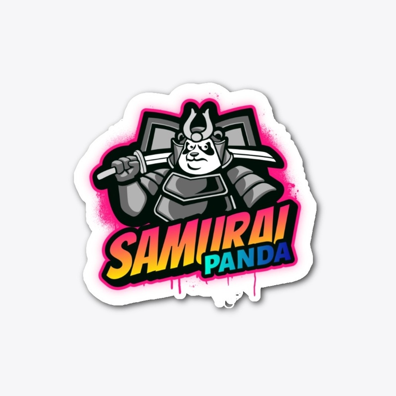 cartoon logo design: samurai panda