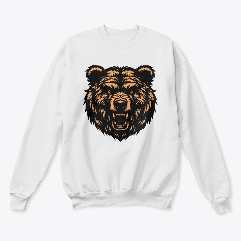 Angry Bear Head Design