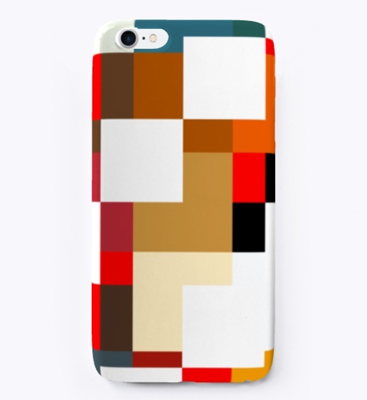 Abstract Pixel Patchwork Pattern Art