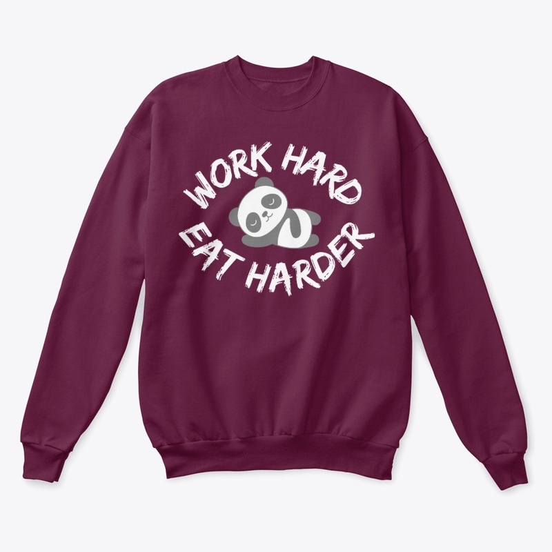 Cute Panda Work Hard Eat Harder