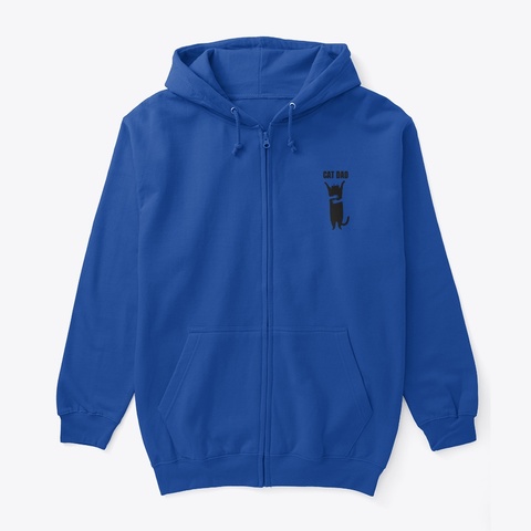 Cat Dad T Shirt Deep Royal Camiseta Front