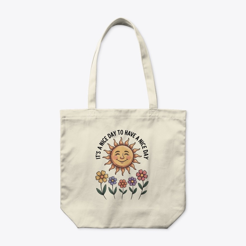 Shining Sun With Colorful Flowers