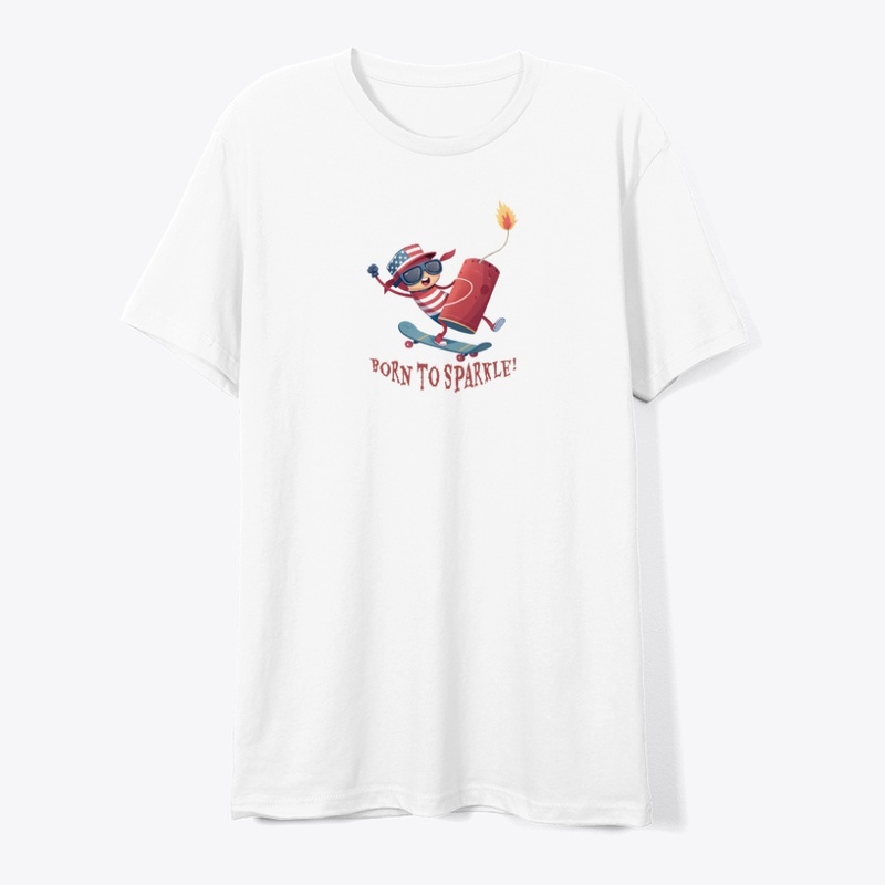 Born to Sparkle Firecracker Skate Tee.