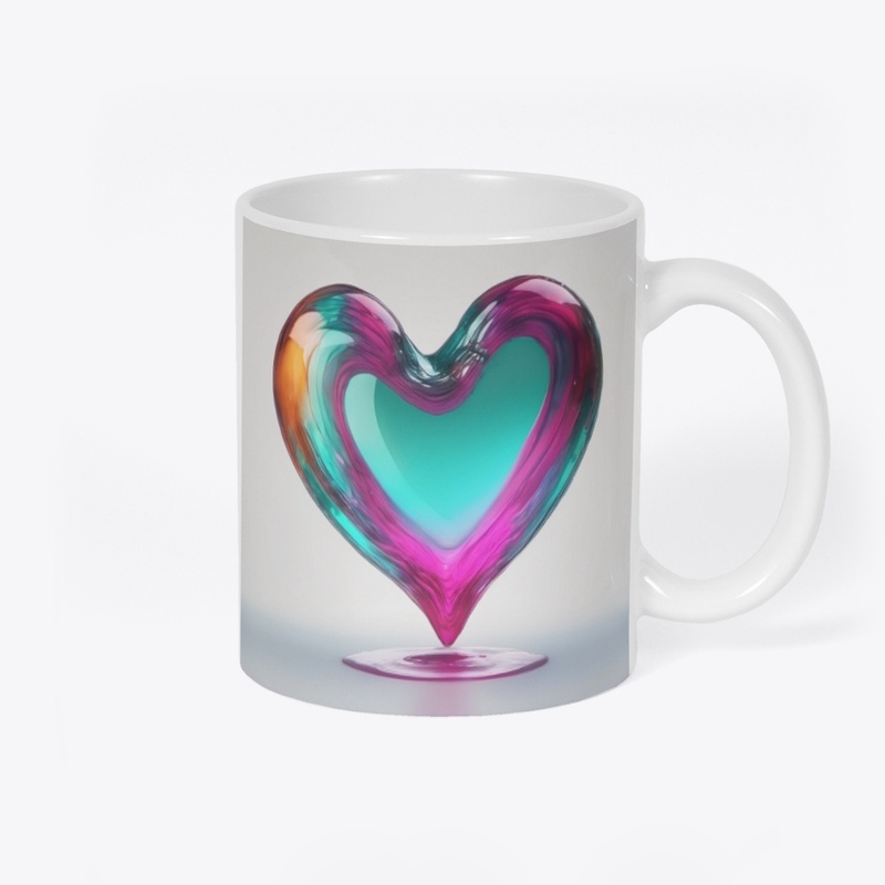 glass heart mug 46-23