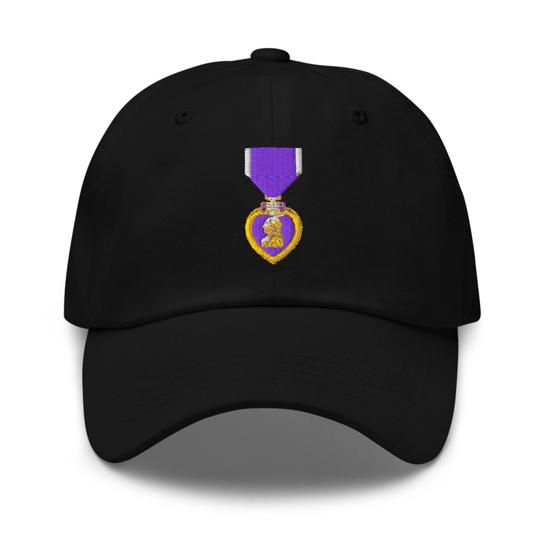 "Purple Heart embroidered flex-fit  cap"