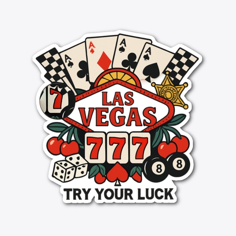  Las Vegas Lucky 777 T-Shirt Design