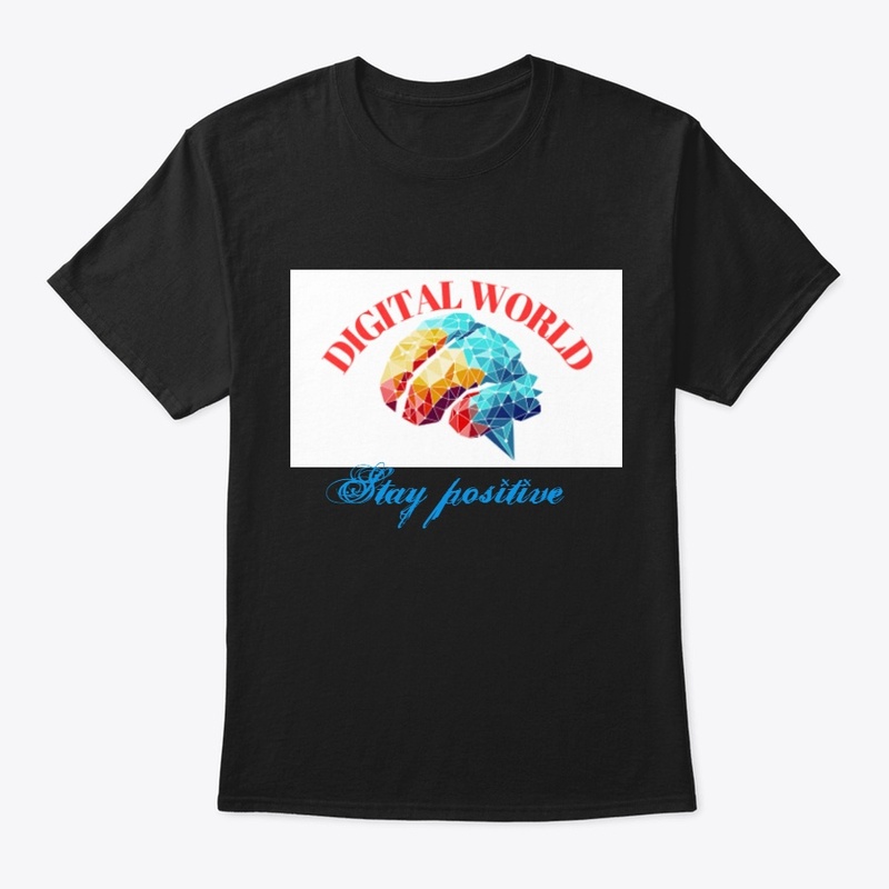 Digital world logo design t-shirt
