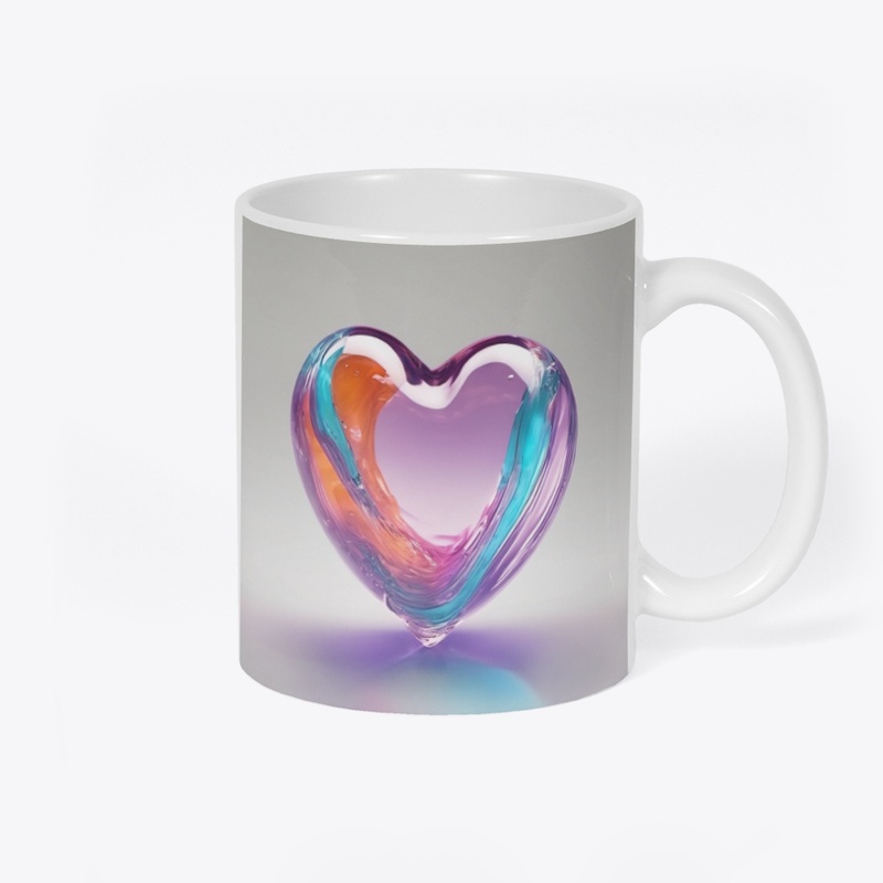 glass heart mug 46-32