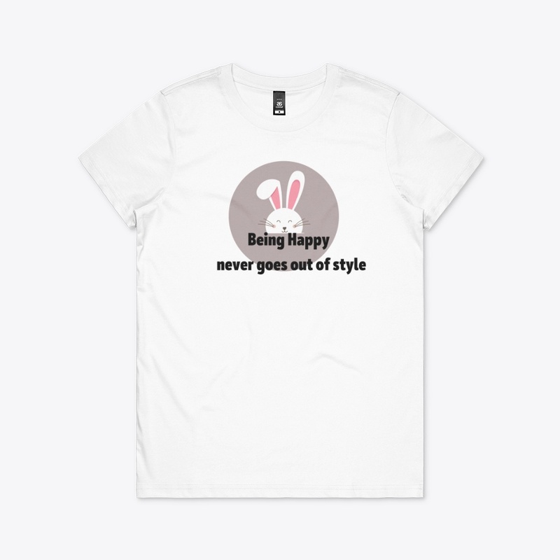 stylish happy bunny 