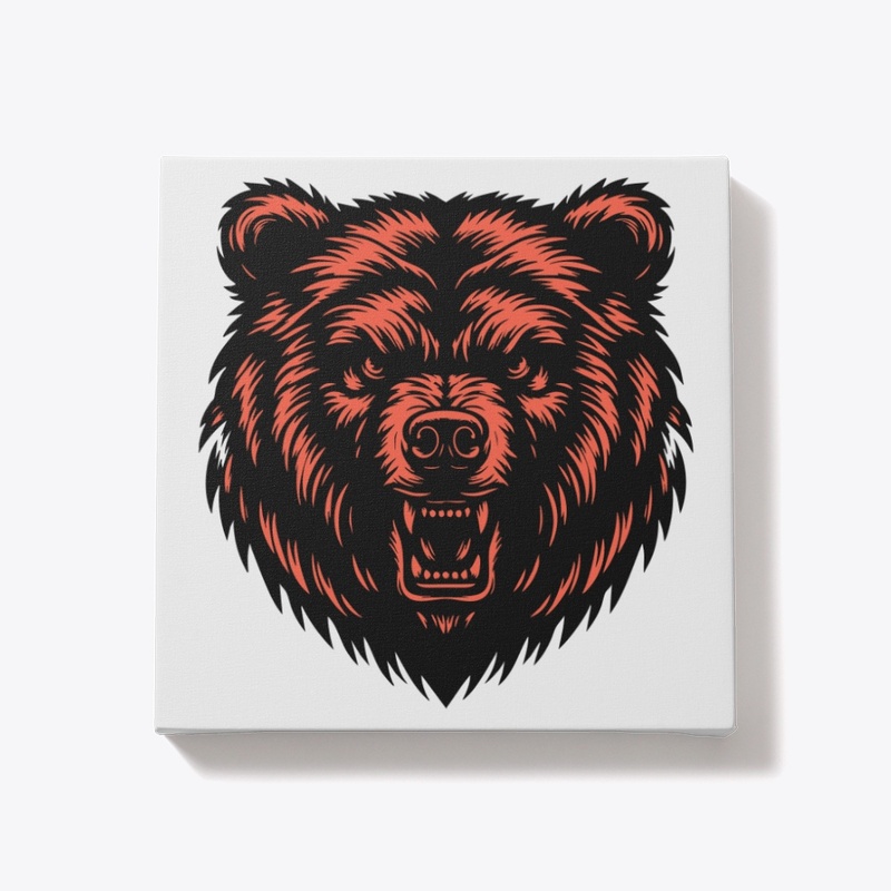 Fierce Bear Head Design