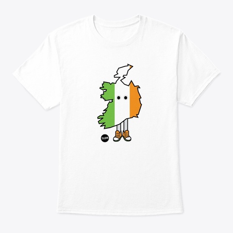 Ireland With Shoes White T-Shirt Front