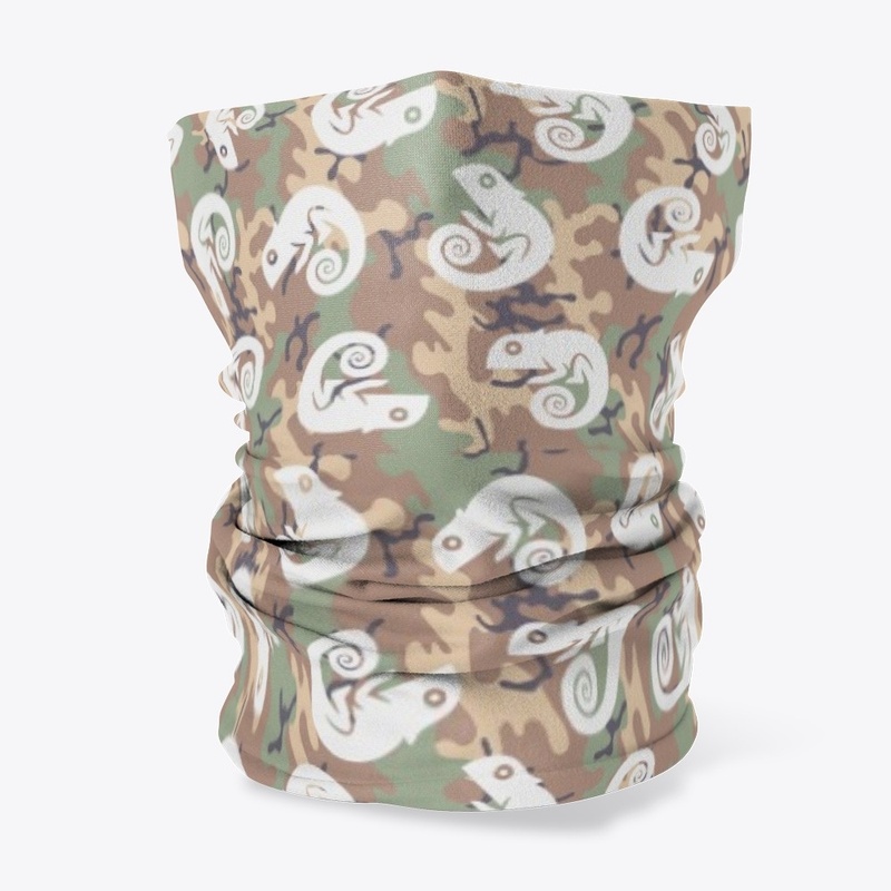 Veiled Chameleon Camo Neck Gaiter