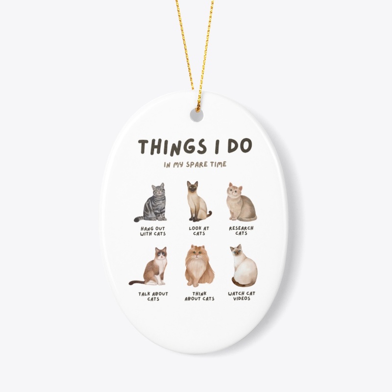 Beige Brown Modern Cat Lover Aesthetic
