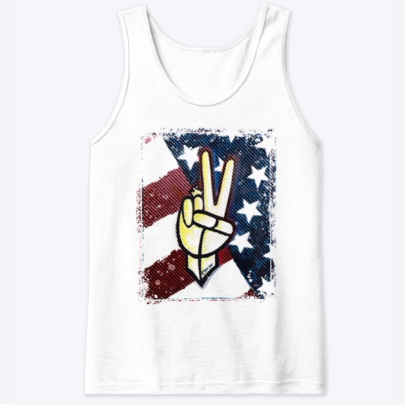 Flag Hand Peace Sign