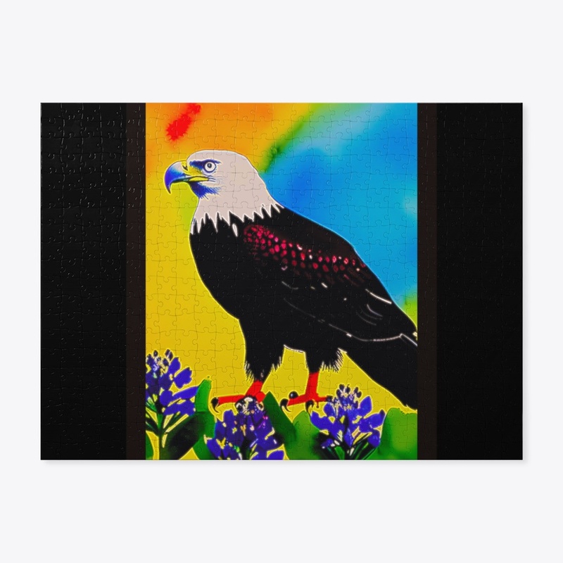 An Eagle And Bluebonnets