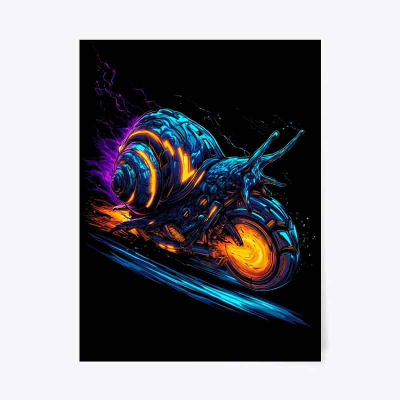 Cyberpunk Racing Snail
