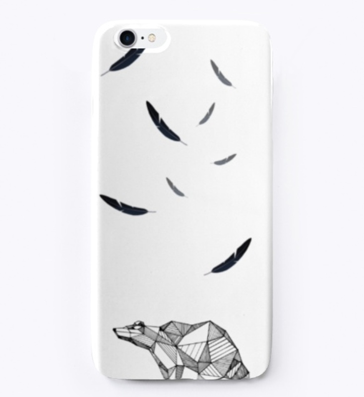Bear With Feathers Phone Case