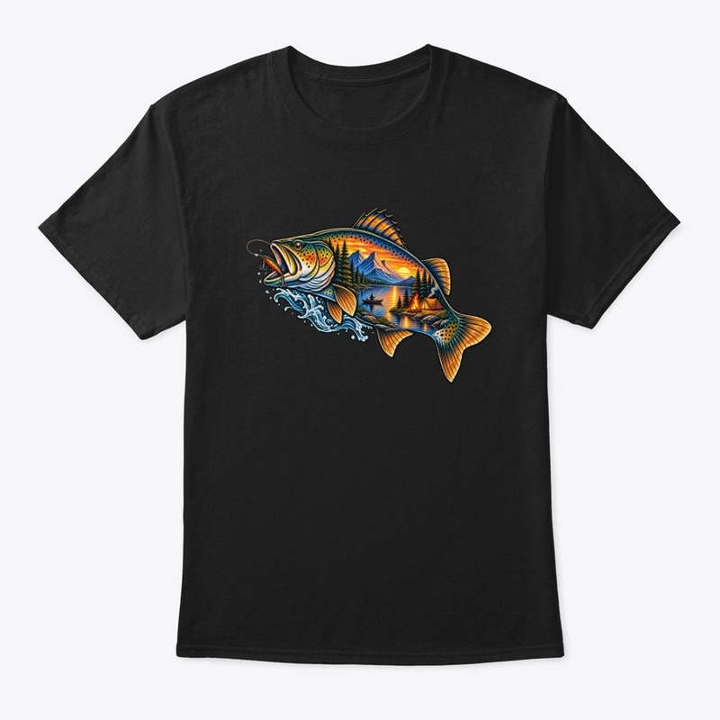 Fishing Adventure Trout T-Shirt Design