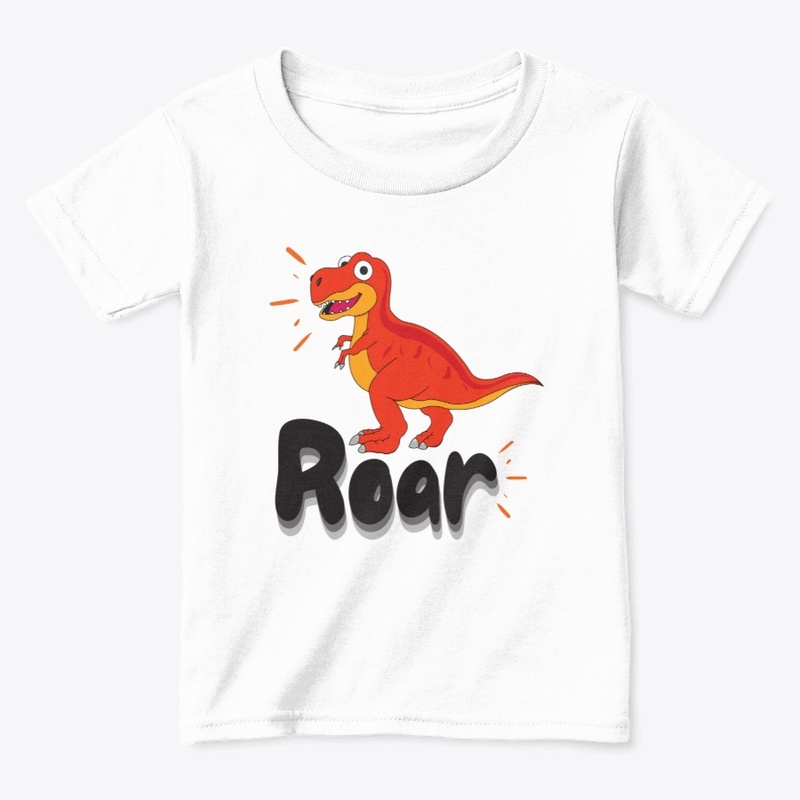 CUTE T-REX ROAR GRAPHIC TEE