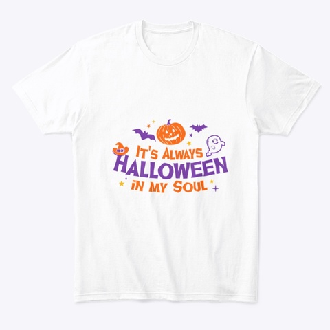 Halloween Soul Comfort Tee White T-Shirt Front