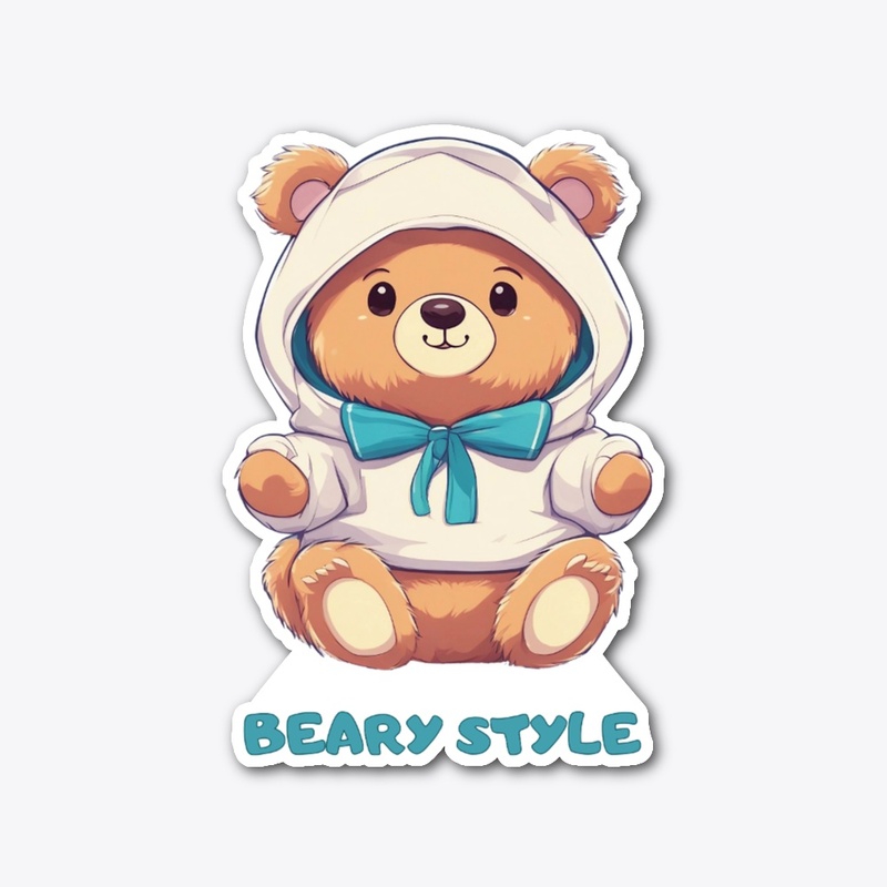 Teddy Bear in Hoodie and Bow Tie