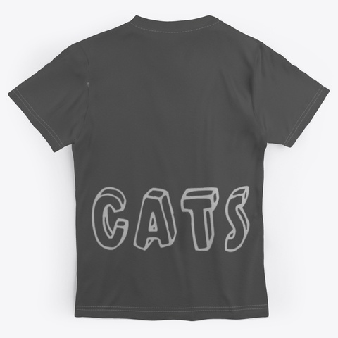 Cat Tee Charcoal T-Shirt Back
