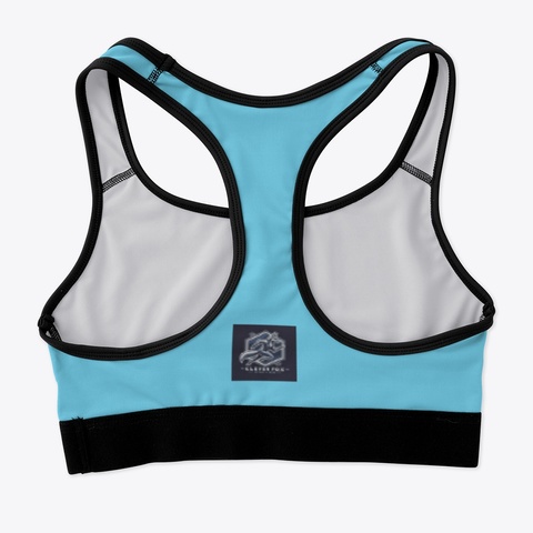 Clever Fox Woman Up Sports Bra Pastel Blue T-Shirt Back