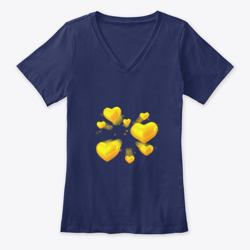 Golden hearts and love