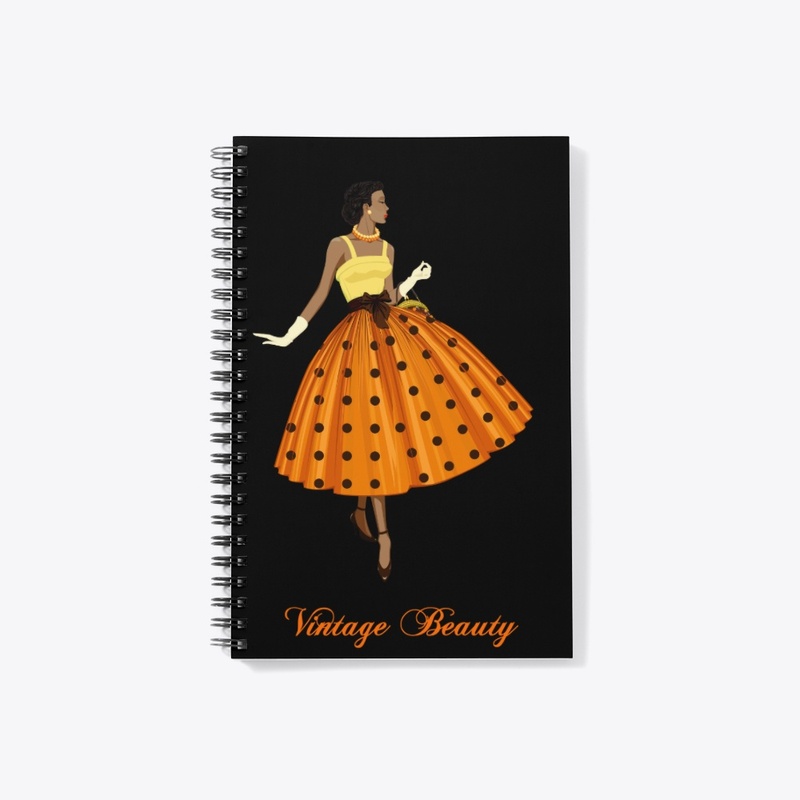 Vintage Beauty Notebook - Lady in Orange