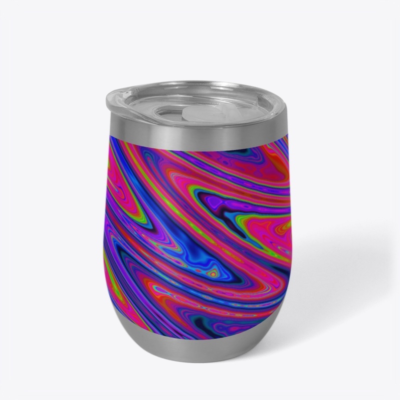 Vibrant Neon Abstract Wavy Pattern