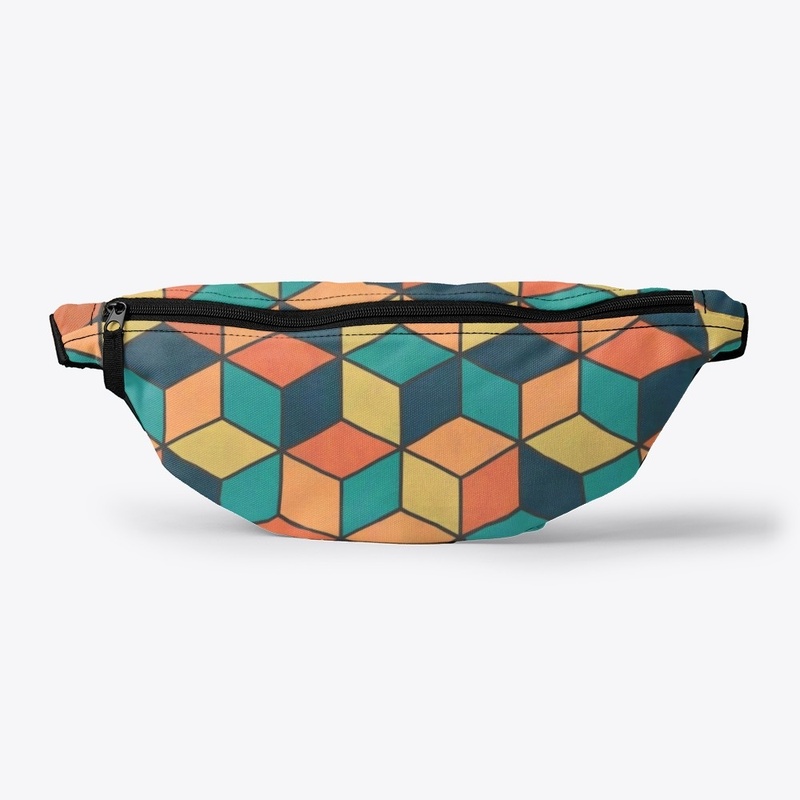 Colorful Cube Abstract Pattern Hexagons 