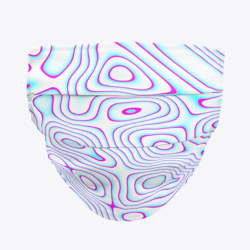 turquoise purple chaotic ovals