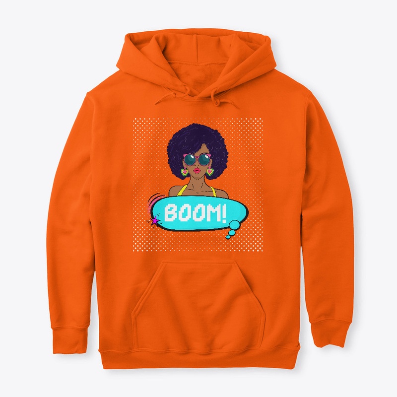 Boom! Afro hair woman