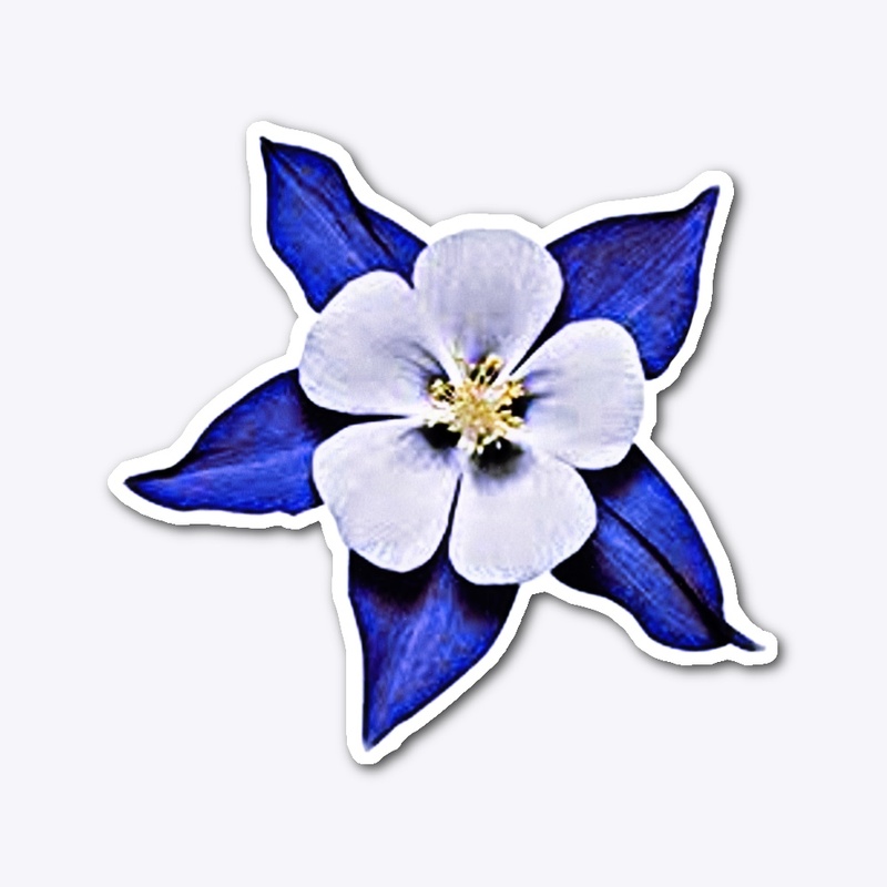 Blue Columbine sticker