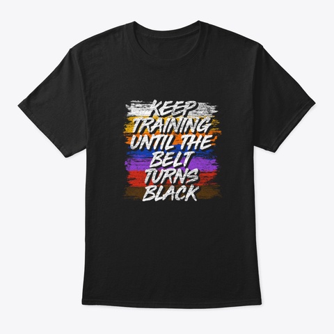 Karate Training Grunge Black T-Shirt Front